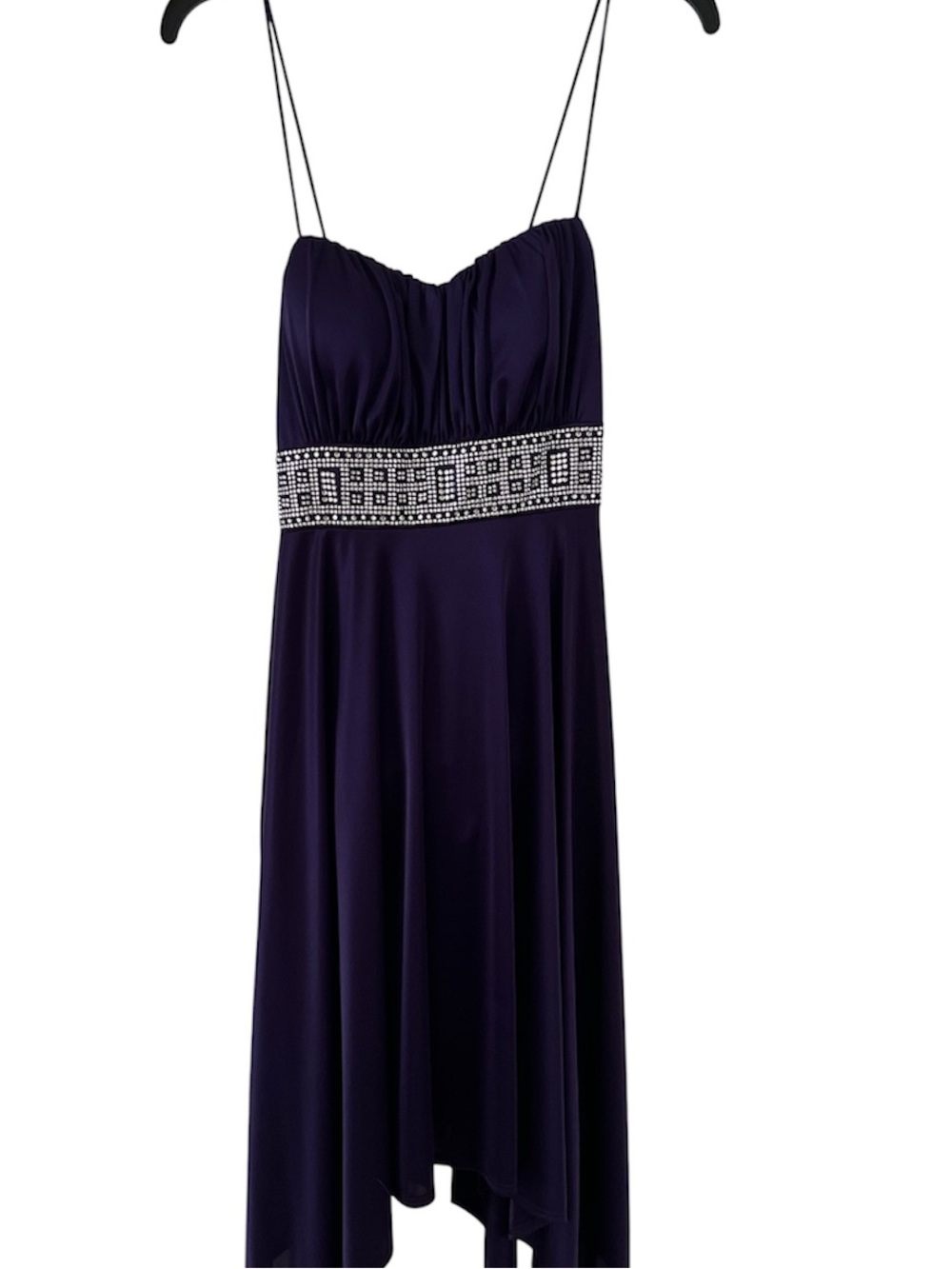 Scala purple Beaded Empire Waist Slip Dress